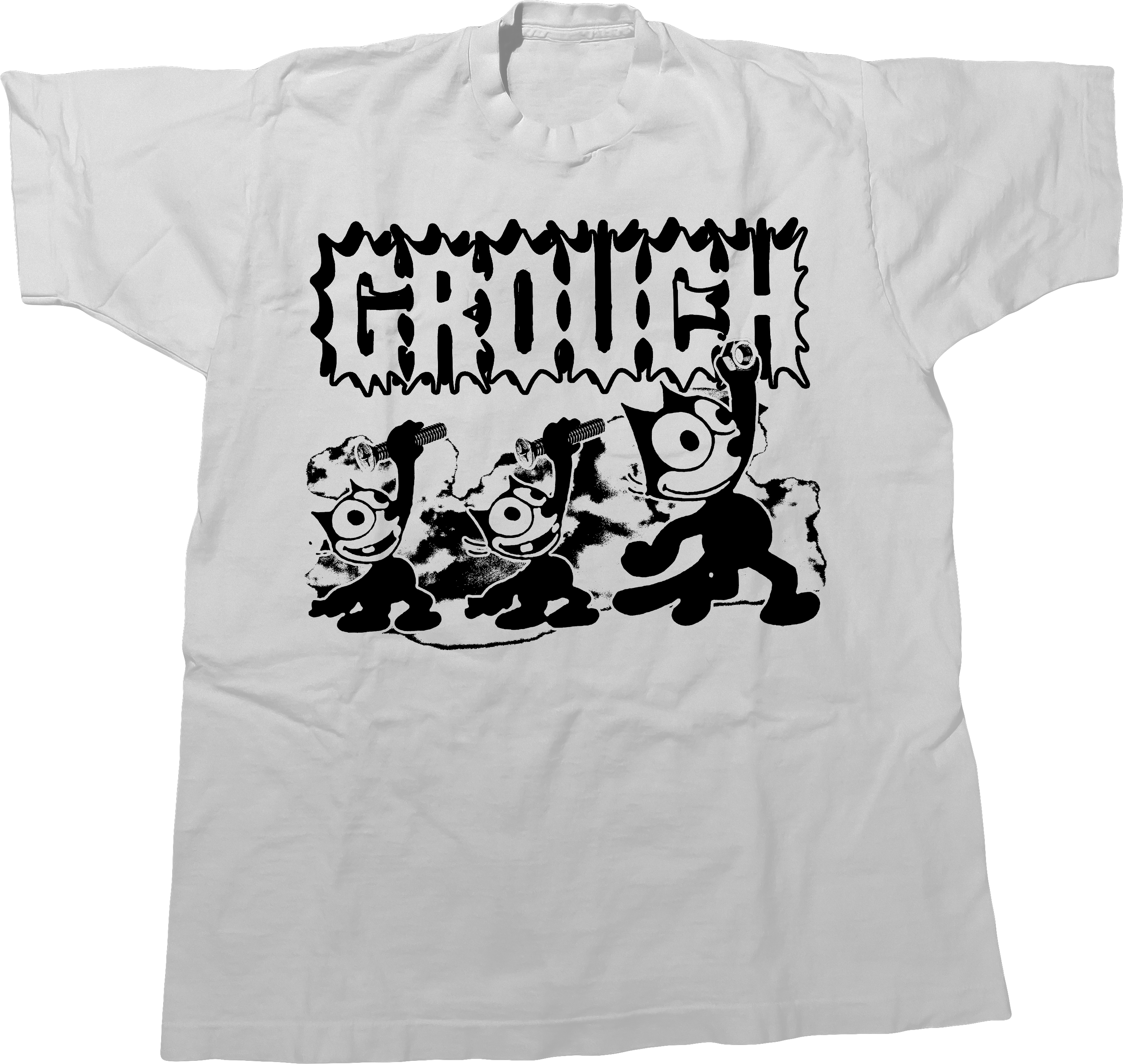 Grouch brand white T-shirt design