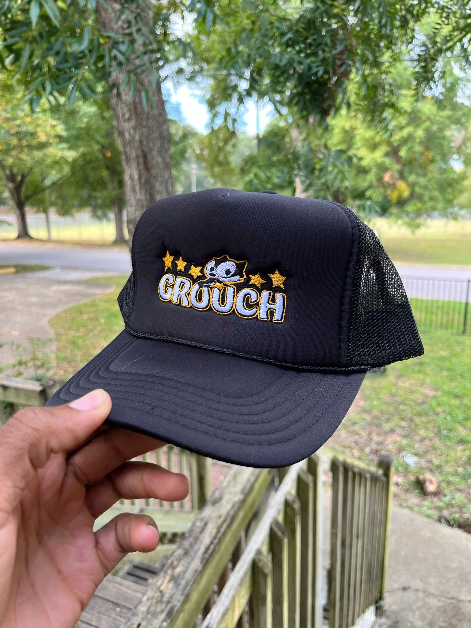 Grouch branded snapback hat